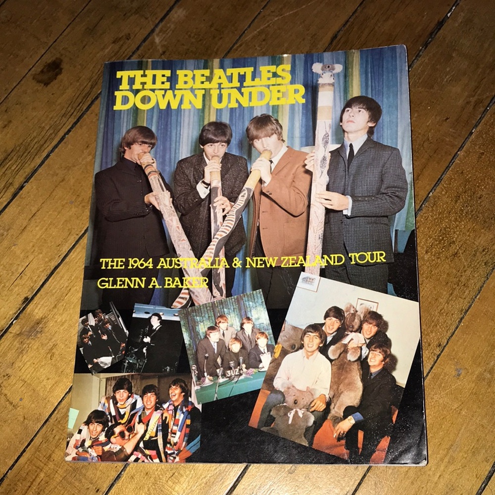 The Beatles "Down Under" Tour Book -‎ Vintage Yellow & Blue Cover